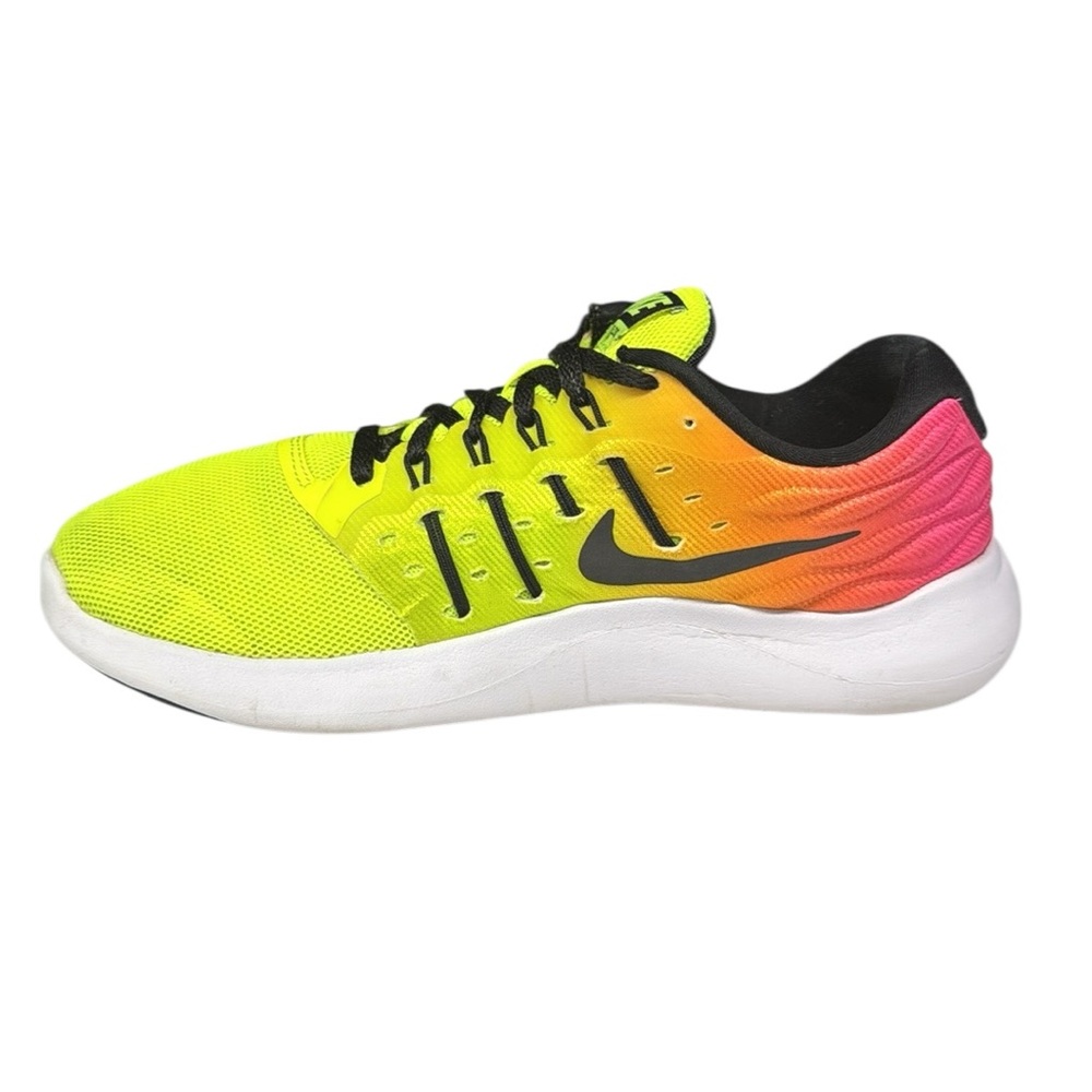 Nike Lunarstelos Neon Yellow Pink Orange #844740-999 Women's Running Shoes 8.5 - Picture 6 of 12